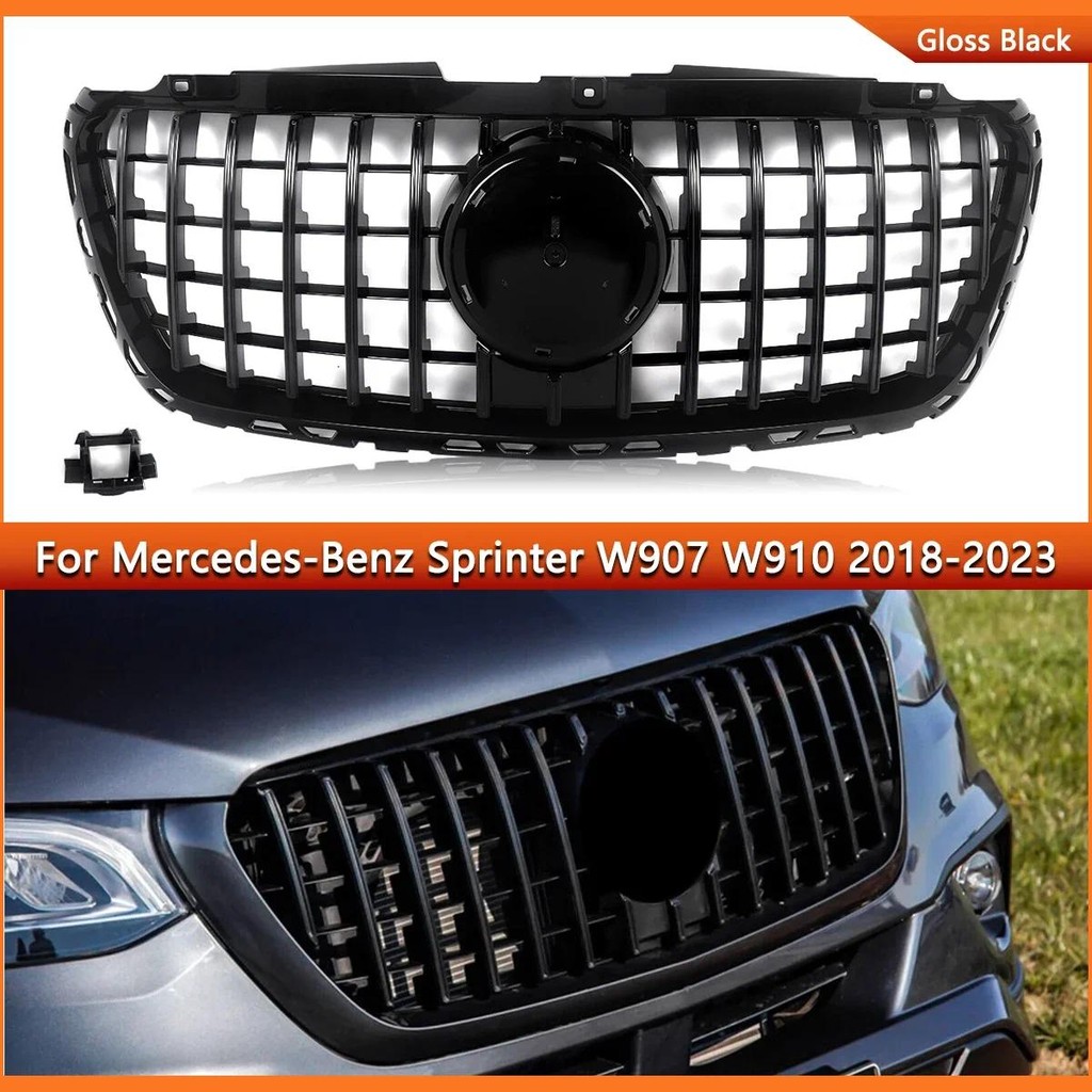 สําหรับ Mercedes Benz W907 W910 1500 2500 3500 Sprinter GT Panamericana กันชนหน้า Upper Grille Grill