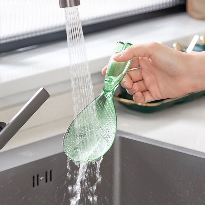 ✨COD✨ทัพพีตักข้าว ทัพพี ทัพพีตักอาหาร ทัพพีฟางข้าวสาลี ทัพพีพลาสติก ข้าวไม่ติด ล้างง่าย ตักข้าวไม่ติดทัพพี - รูปที่ 5