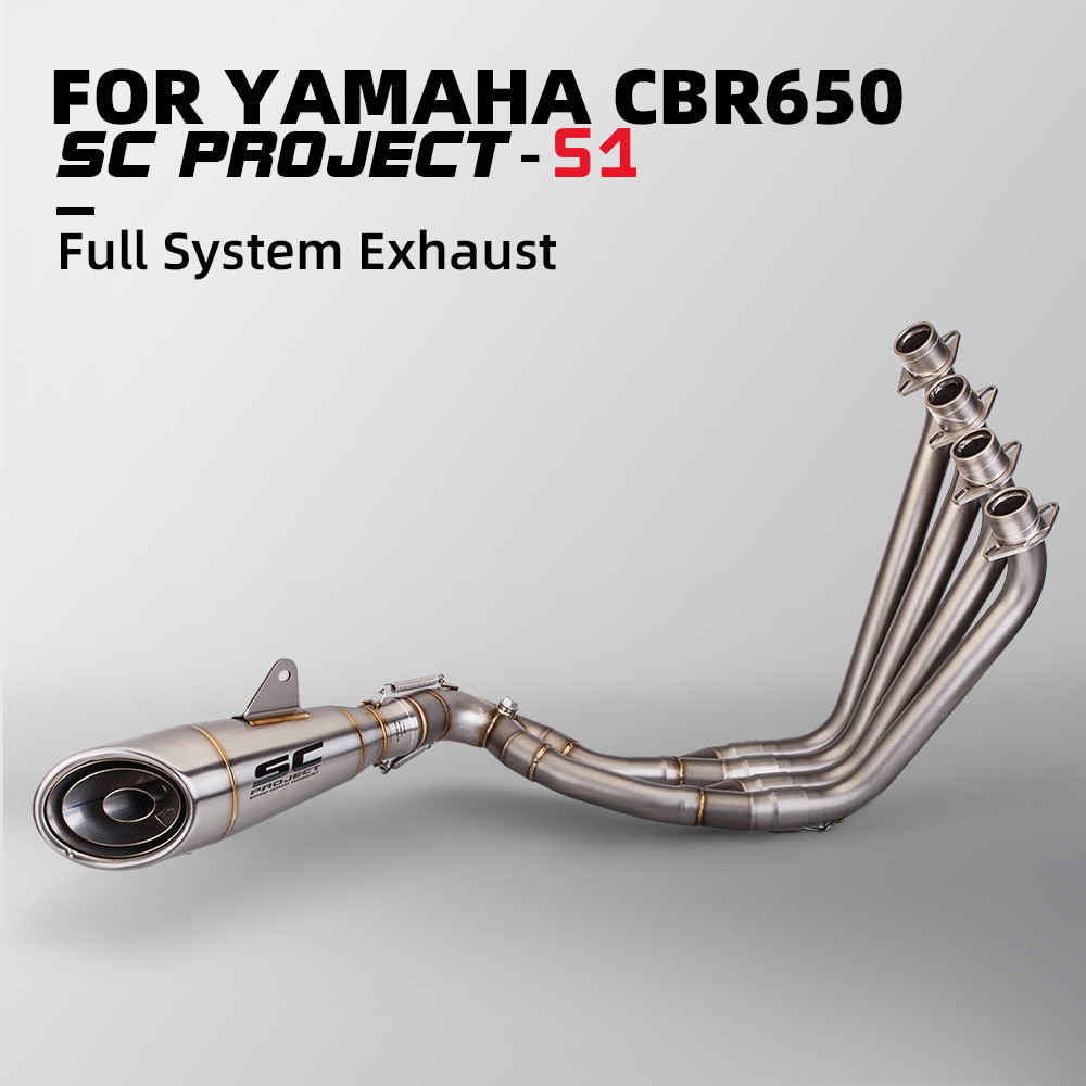 รถจักรยานยนต์ไอเสียระบบอัพเกรดชุดสําหรับ CBR650R CB650R CB650F CBR650F Escape Refit Full End Muffler