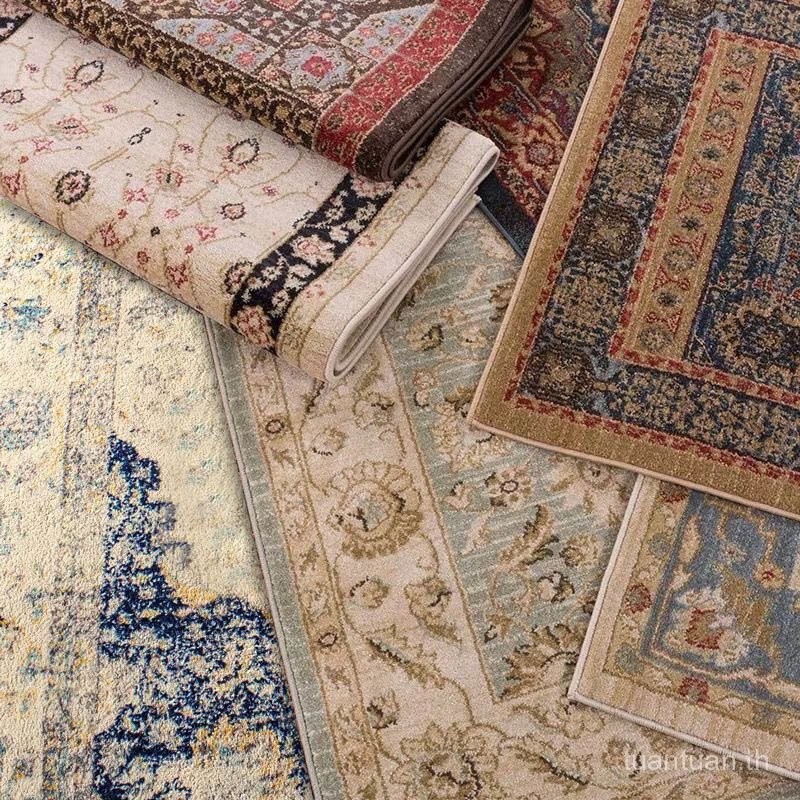 พรมพรมปูพื้นห้องนั่งเล่นพรมหนาพิเศษพรมปูพื้นสไตล์อเมริกันย้อนยุคห้องนอนห้องคิดถึงพื้นที่ขนาดใหญ่ - รูปที่ 2