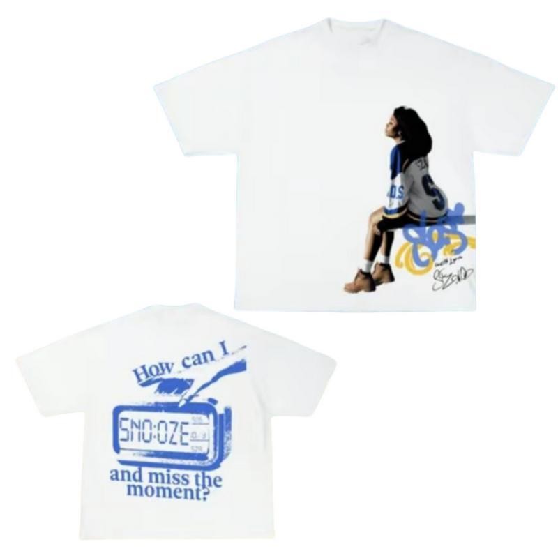 SZA SOS Street เสื้อผ้าผ้าฝ้ายเสื้อยืดกีฬาสําหรับผู้ชายและผู้หญิงสบายๆลูกเรือคอปกติ Tees