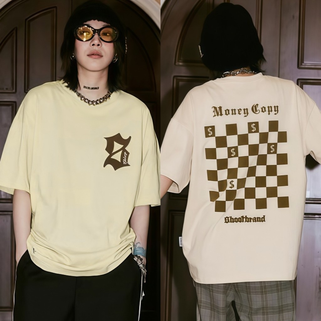 Suysuy พร้อมส่ง เสื้อยืด แขนสั้น คอกลม ดีไซน์แต่งสกรีนหน้าหลัง สไตล์เกาหลี ผ้าเรยอน ไม่หนาไม่บาง ใส่สบายมาก ยืดได้เยอะ