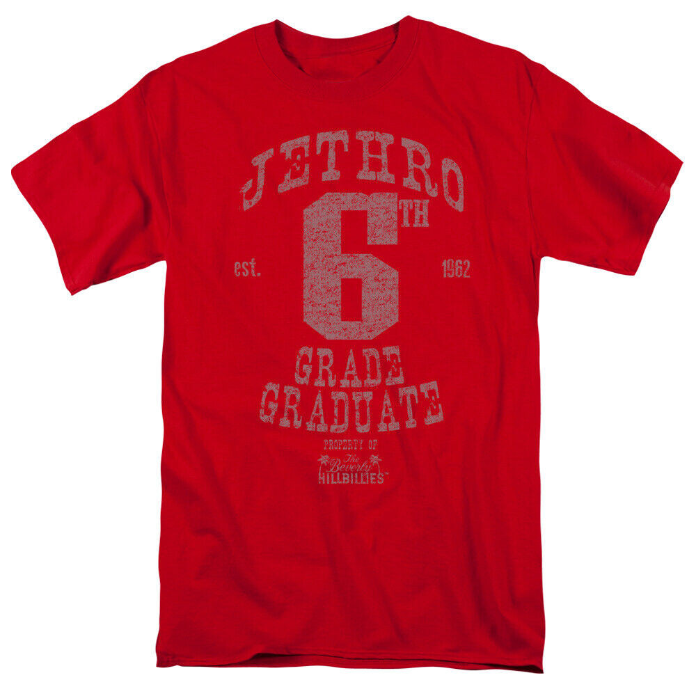 The Beverly Hillbillies Mr 6Th Grade Grad T Shirt Mens License Classic Tv Red