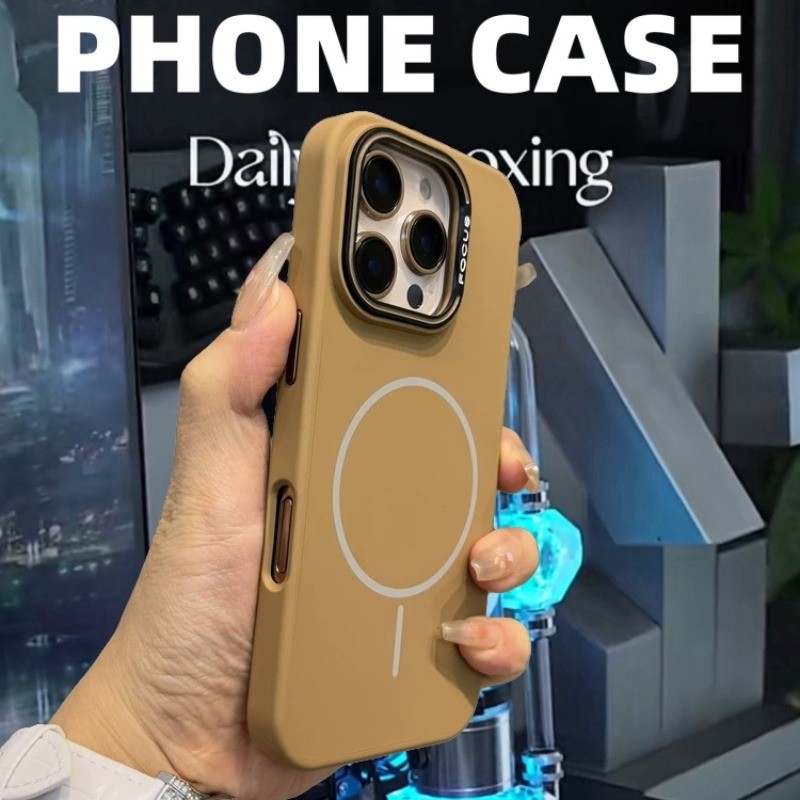 ใหม่ Desert Titanium Matteกันกระแทกแม่เหล็กชาร์จเคสโทรศัพท์สําหรับiPhone 16 11 12 13 14 15 Pro Max 16 15 Plusด้านข้างTPU Anti FallปลอกFrosted Anti-ลายนิ้วมือPCปกหลัง