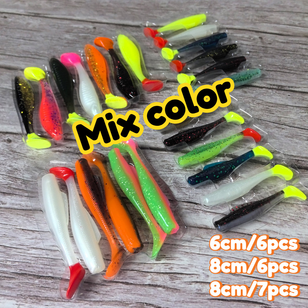 2025 ใหม่! !ผสมสีพลาสติกอ่อน 6 ซม. 8 ซม.Zman MinnowZ สไตล์ Paddle Tail พลาสติก Killer Swimbait SoftBait