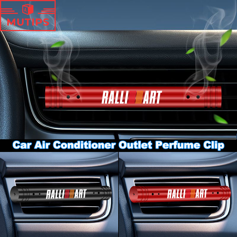 Mitsubishi RALLIART น้ำหอมรถยนต์ คลิปปรับอากาศในรถยนต์ อโรมาเทอราพี สติ๊ก แกนใส่น้ำหอม ก้านอโรมา สําหรับ Xpander Cross Triton Grandis Attrage Mirage Outlander Xforce Pajero Sport ASX