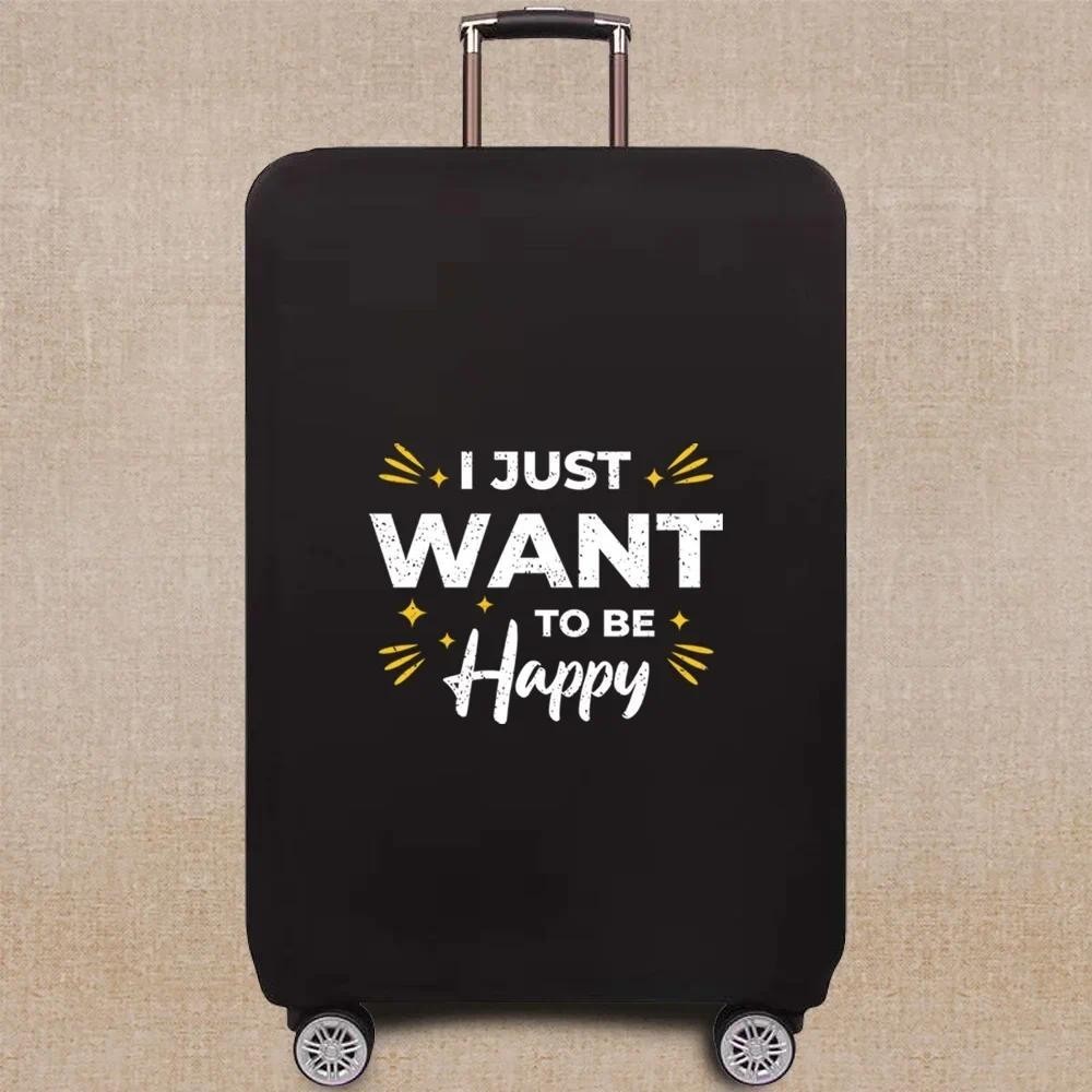 อุปกรณ์เสริมการเดินทาง กระเป๋าเดินทาง กระเป๋าเดินทาง ฝาครอบป้องกันฝุ่น 18-32 นิ้ว ปแบบวลี ซีรีส์ รถเข็น เคส ฝาครอบยางยืด - รูปที่ 2