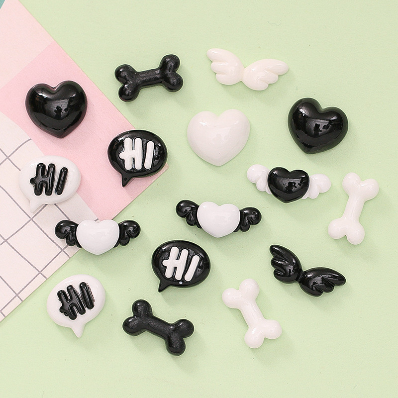 น่ารักกระดูกออกแบบ Charm Love Jibbits Wing Jibitz ออกแบบ Star designks jibitz สําหรับเด็กอุปกรณ์เสริ