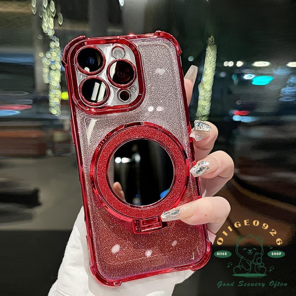 ปีใหม่สีแดงที่อุดมไปด้วยถุงลมนิรภัยแม่เหล็กเคสโทรศัพท์iphone16 Pro Max 15 14 13 12 11ปลอกสําหรับiPhone XS XRเคสซิลิโคนSoft shell TPUกันกระแทก