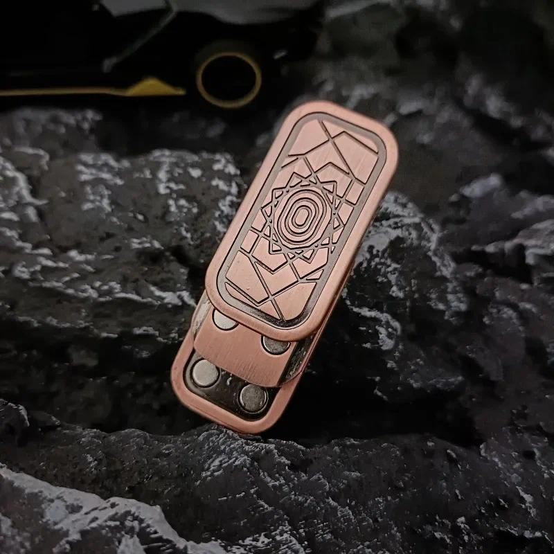 แม่เหล็กทนต่อความดัน Fidget Slider กล้องรูป ADHD Push Slider ของเล่นโลหะกดคลิกความวิตกกังวลบรรเทาผู้ใหญ่ Fidget ของเล่น