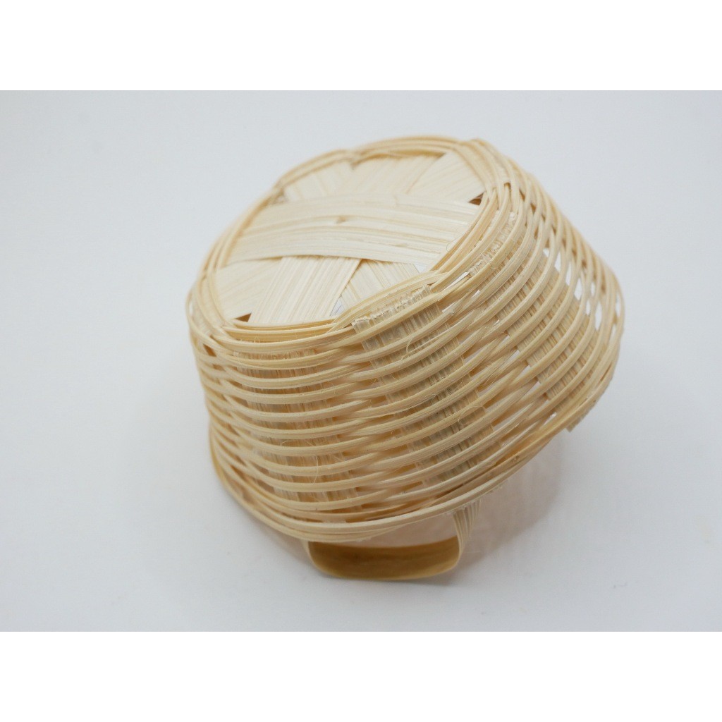 ตะกร้าสานจิ๋ว ไซต์ M (ทรงกลม) กว้าง 4 ซม. ตะกร้าไม้ไผ่จิ๋ว ของจิ๋ว Dollhouse ของตกแต่ง - รูปที่ 2