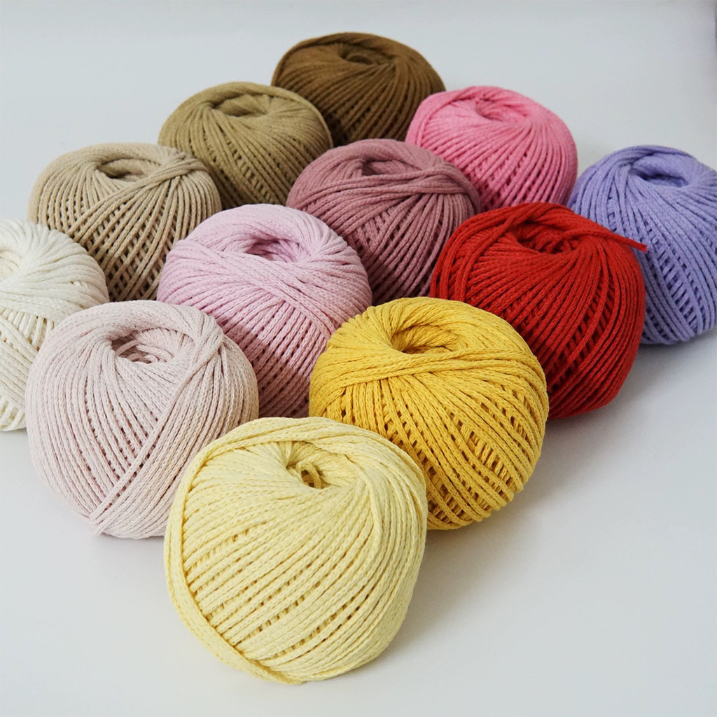 เชือกฟอกนิ่ม ขนาด2mm เชือกถัก น้ำหนัก100g  เชือกถักกระเป๋า หมวก มีสีต่างๆให้เลือก พร้อมส่งจากไทย - รูปที่ 7