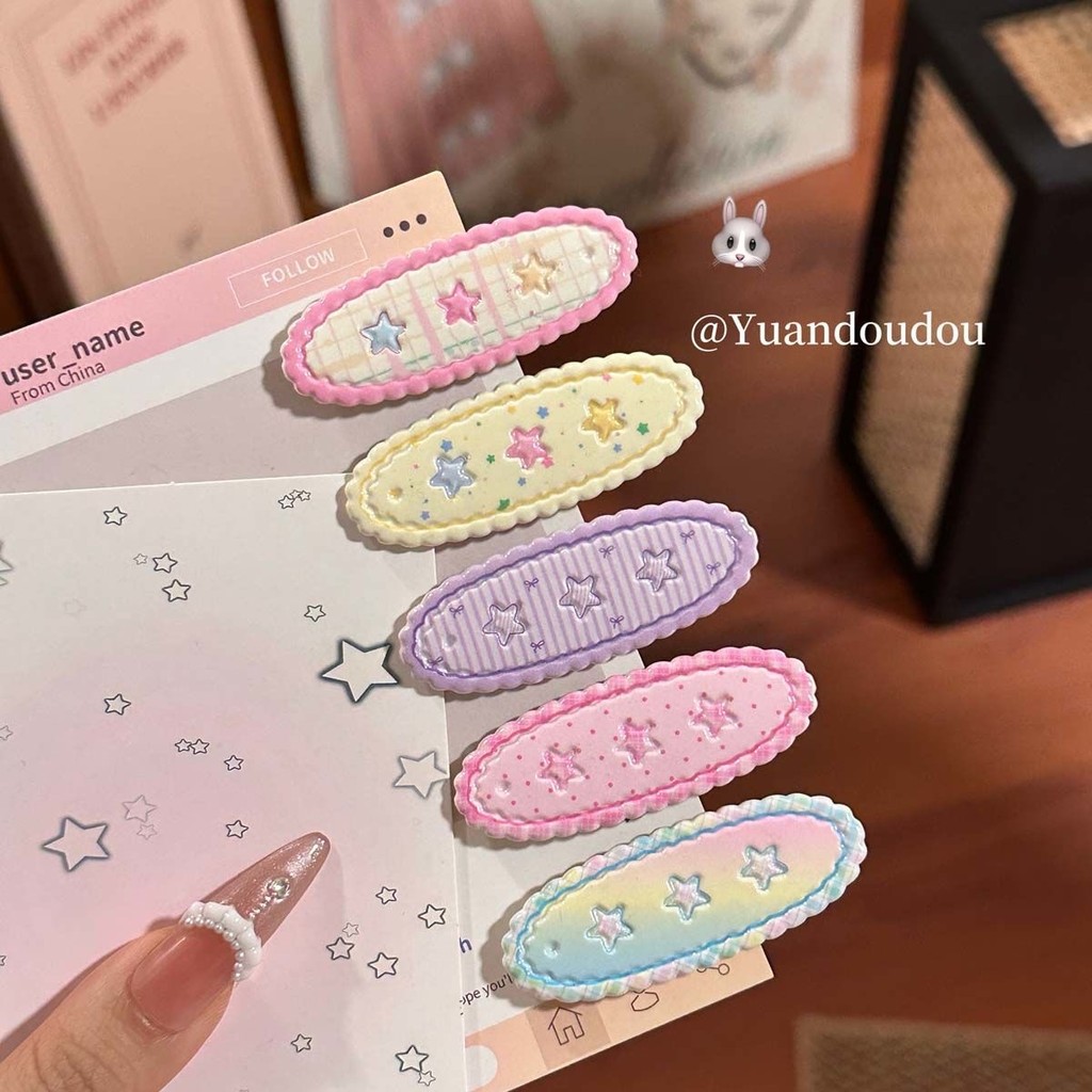 กิ๊บติดผมดาวสีแฟชั่นเกาหลีหญิง ins ของขวัญวันเกิดนักเรียน y2k ราคา ถูกที่สุด ดีลบีเคเค แกลเลอรีภาพที่ 8