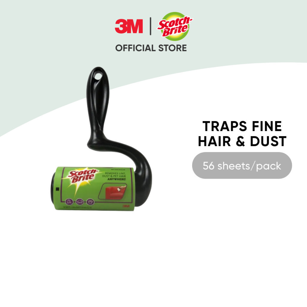 3M Scotch-Brite Lint Roller 56 แผ่น/แพ็ค 10 ซม. x 9.1 ม. สําหรับขจัดขุยและผมเส้นเล็ก