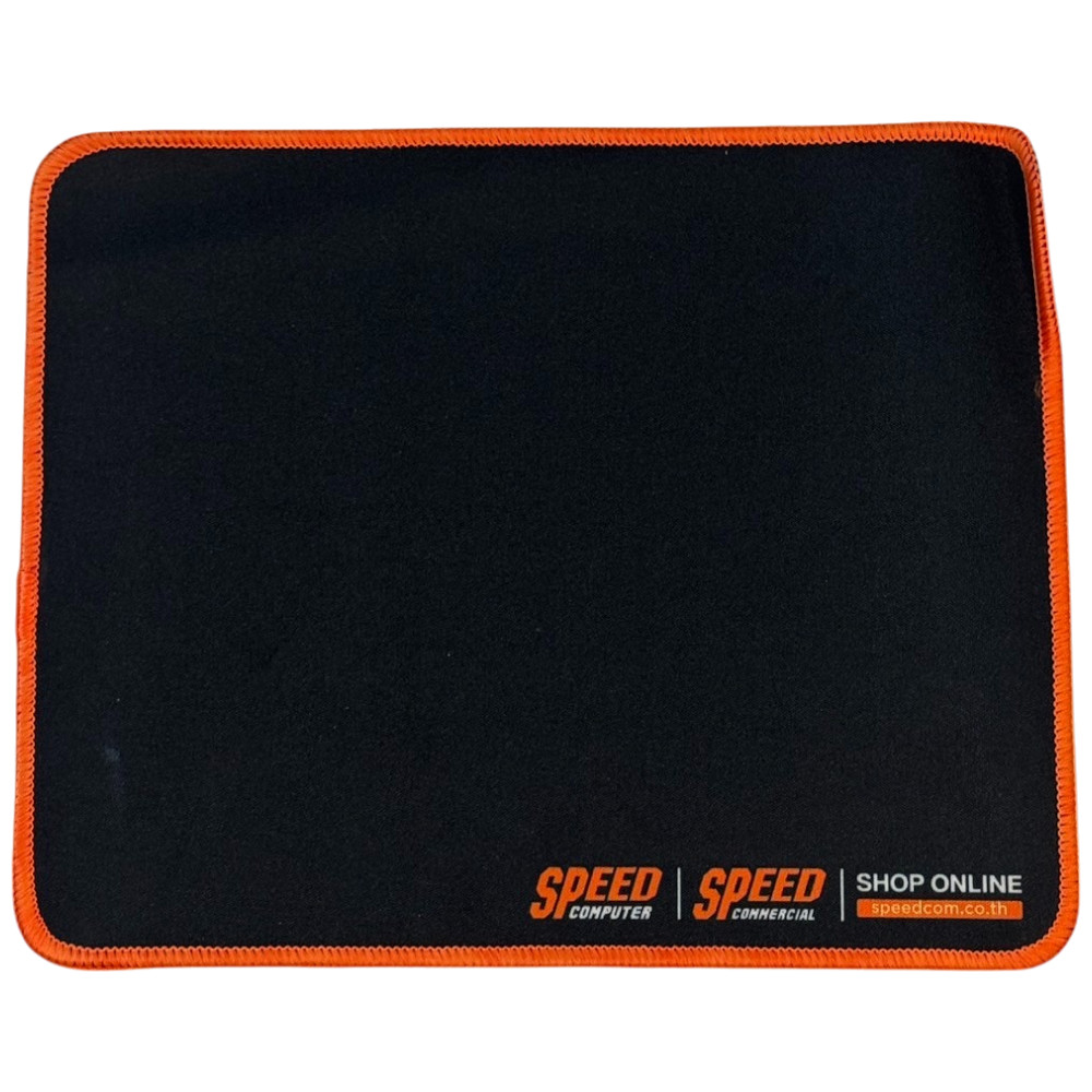 SPEED MOUSE PAD แผ่นรองเมาส์ขนาด20X25CM-เย็บขอบส้ม | By Speed Gaming
