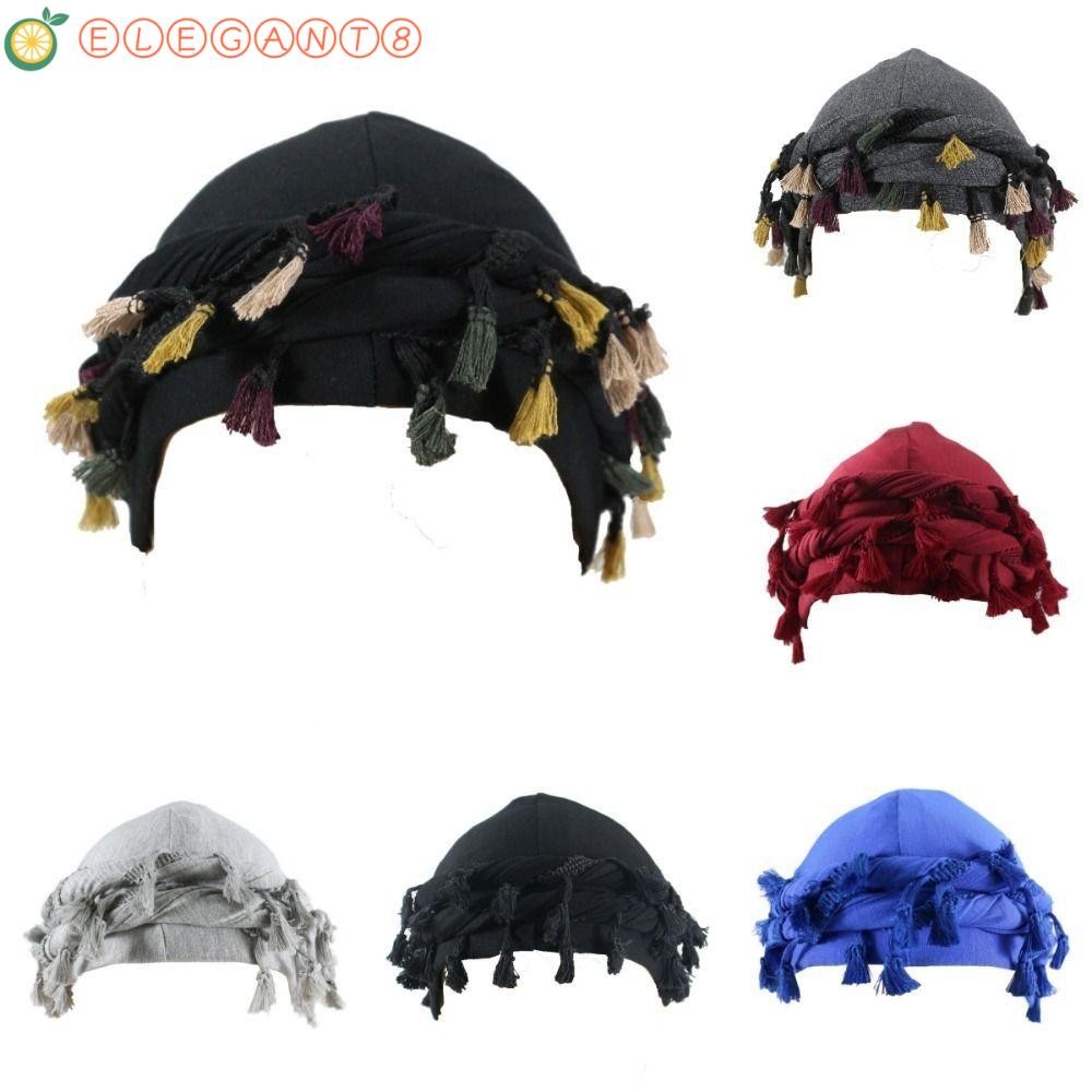 AELEGANT ผู้ชาย Braid พู่ Double Layer Punk Bandana Beanie Burr Trim Docker Twisted หางหมวก เดินป่า