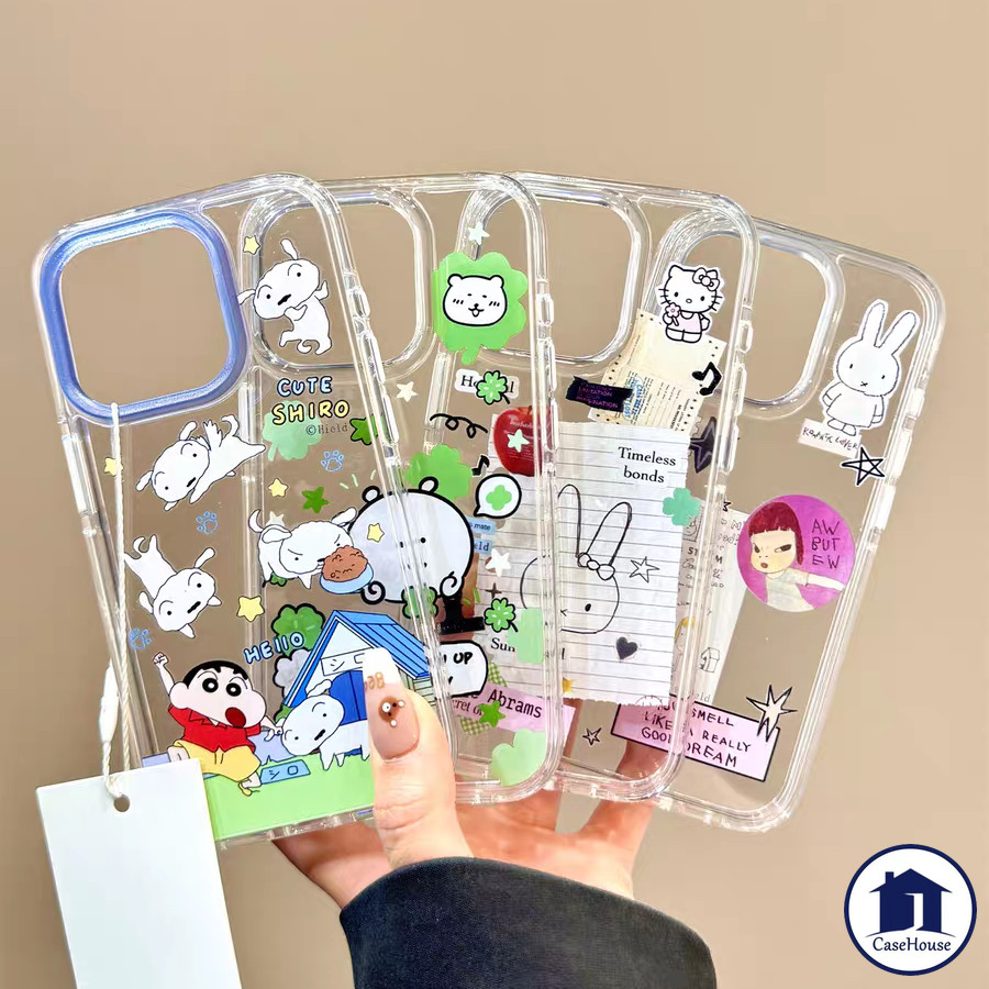 เคสใสนุ่มลายกระต่ายเครยอนชินจังสุดน่ารัก เข้ากันได้กับ Redmi 15 14 13 C 12C 12 10 10A 9 A 10C Note 14 13 12 10 11 9 Pro