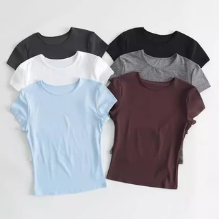 【MAGGIEYOGA】Sports Top Lulu Breathable Quick Drying Slim Short Sleeves การออกกําลังกายวิ่ง