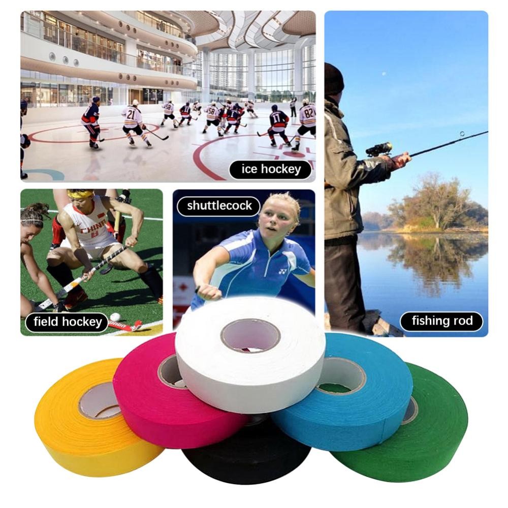 OPENMALL 25M Self-Adhesive Hockey Tape 27 Yards Hockey Stick Tape Badminton Handle Ice Hockey Grip Tape Roll Anti-slip อุปกรณ์กีฬา D8H7 ราคา ถูกที่สุด ดีลบีเคเค แกลเลอรีภาพที่ 3