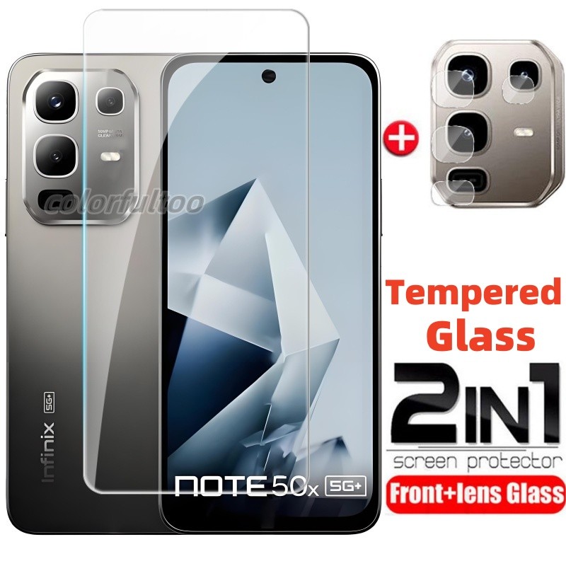 ฟิล์มป้องกันกระจกสําหรับ Infinix Note 60 50 Pro+ 50Pro + Plus 50X 50S Note50Pro Note60Pro 60Ultra 4G 5G 9H HD โทรศัพท์ด้านหน้าฟิล์มกระจกนิรภัยป้องกันหน้าจอกล้องด้านหลังฟิล์มเลนส์
