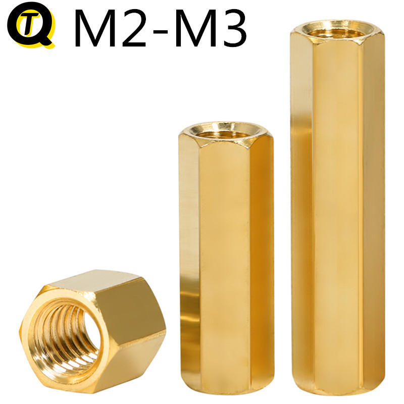 Double-ผ่านคอลัมน์ทองแดงหกเหลี่ยม M2-M3 Double-Headed คอลัมน์แยกอ่อนนุชคอลัมน์ Spacer คอลัมน์เมนบอร์