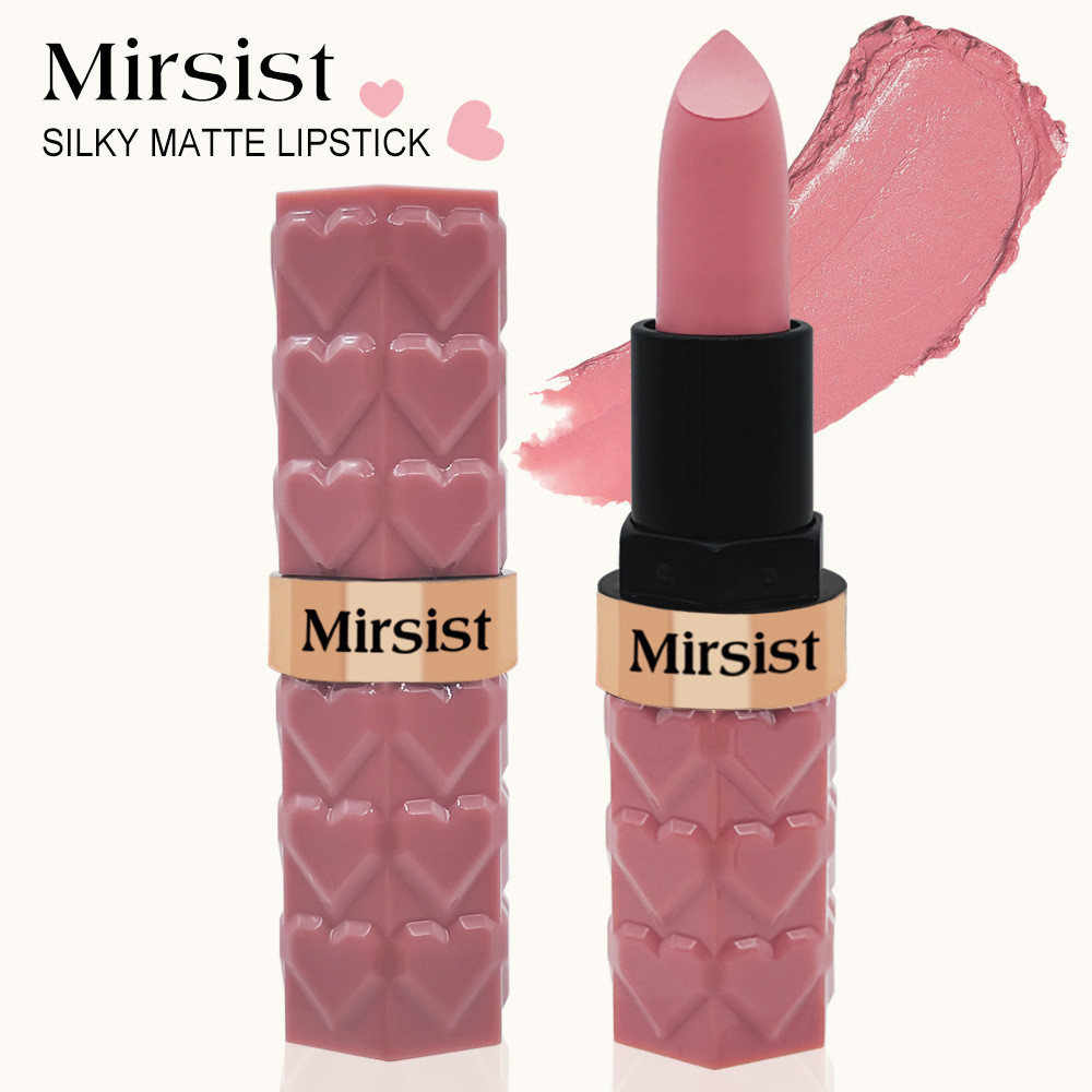 ลิปสติกเนื้อแมทต์กำมะหยี่ 6 สี Mirsist ลิปสติกเนื้อแมทต์กันน้ำและไม่ติดถ้วย ติดทนนาน