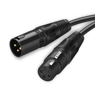 สาย XLR Male To Female (ผู้-เมีย) 3P สัญญาณเสียง Mic ทำจาก PVC (ชีลสเตอริโอ) – ใช้ได้สำหรับสัญญาณเสียงและ DMX