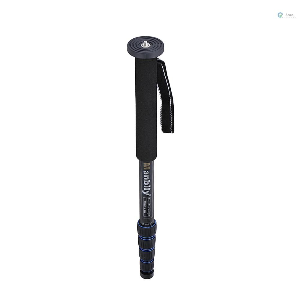 5 ส่วนTelescopicคาร์บอนไฟเบอร์น้ําหนักเบาการถ่ายภาพกล้องDSLR Monopod Unipodไม้เท้าสําหรับCanon Penta