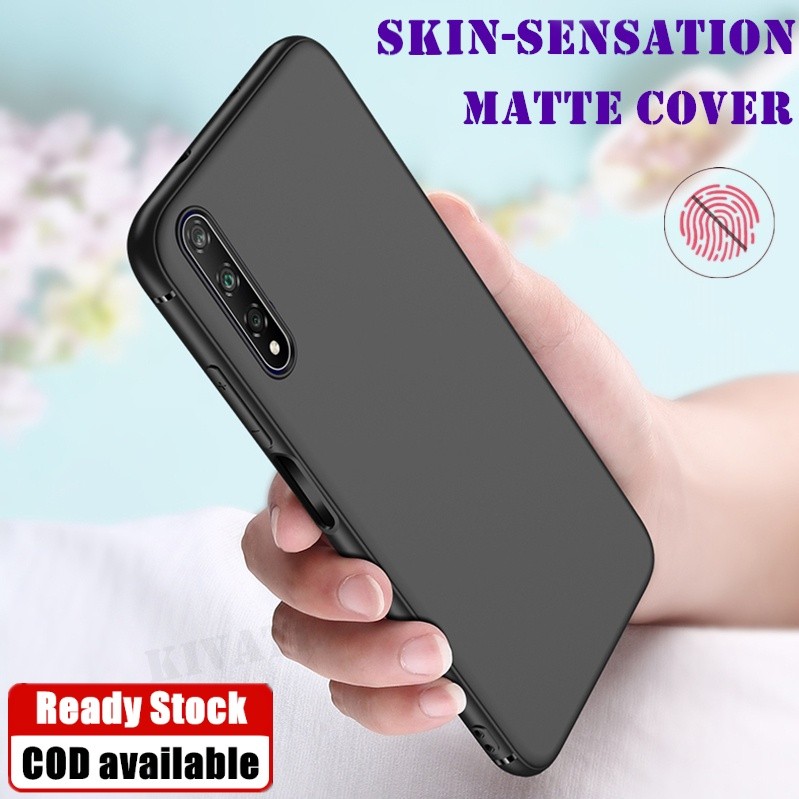 สําหรับ Huawei Y8P AQM-LX1 Skin-sensation Slim Fit ยืดหยุ่นซิลิโคนเหลวนุ่ม Matte Cover Anti-scratch 