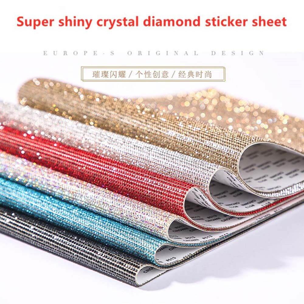 ใหม่FLOW TOP คริสตัล Rhinestones สติกเกอร์ Self กาวตกแต่งรถ Glitter DIY อัญมณีสติกเกอร์คุณภาพสูงของขวัญ Decor