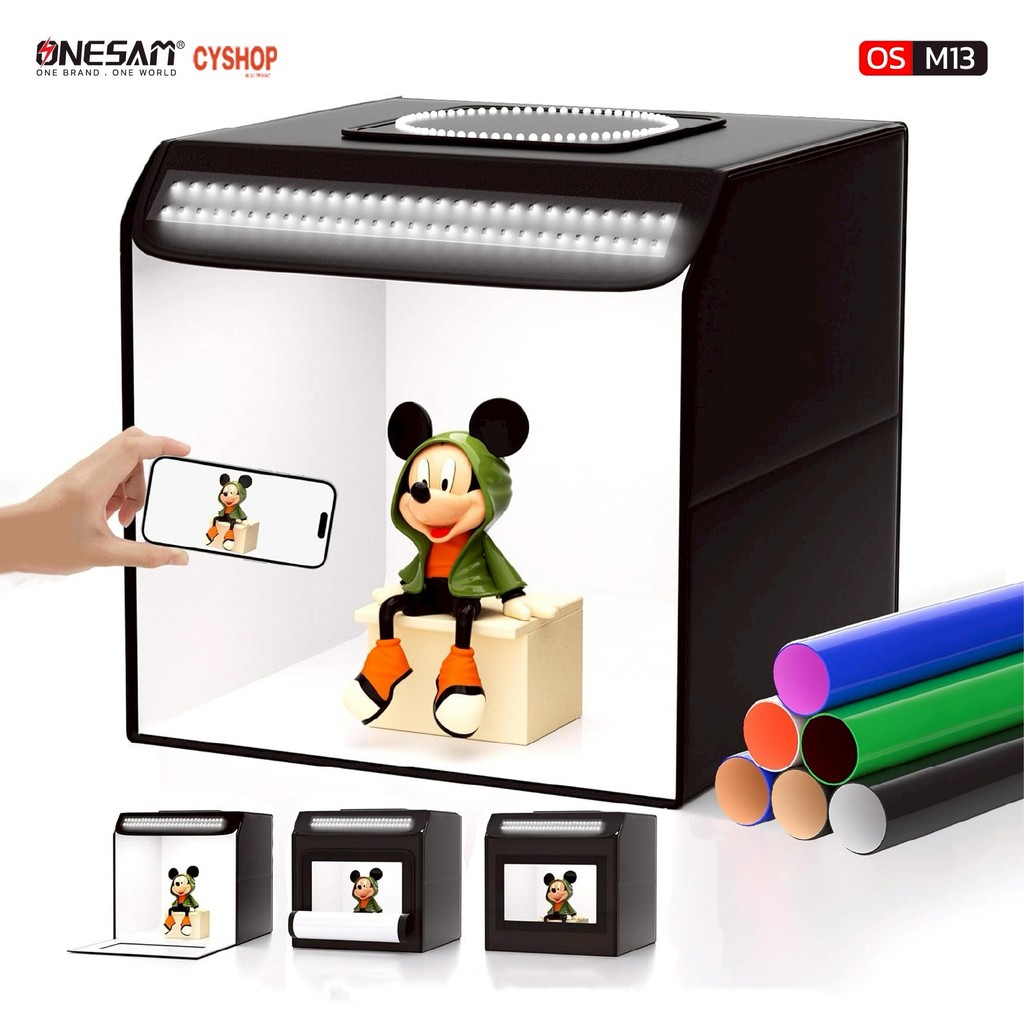กล่องไฟ LED ONESAM รุ่น OS-m13 30cm Portable upgrade Light Box ของแท้ 100% รับประกัน 1 ปี