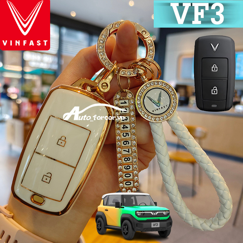 Vinfast VF3 พวงกุญแจรถ Vinfast VF3 กุญแจป้องกันสําหรับ Vinfast VF3 Remote Key