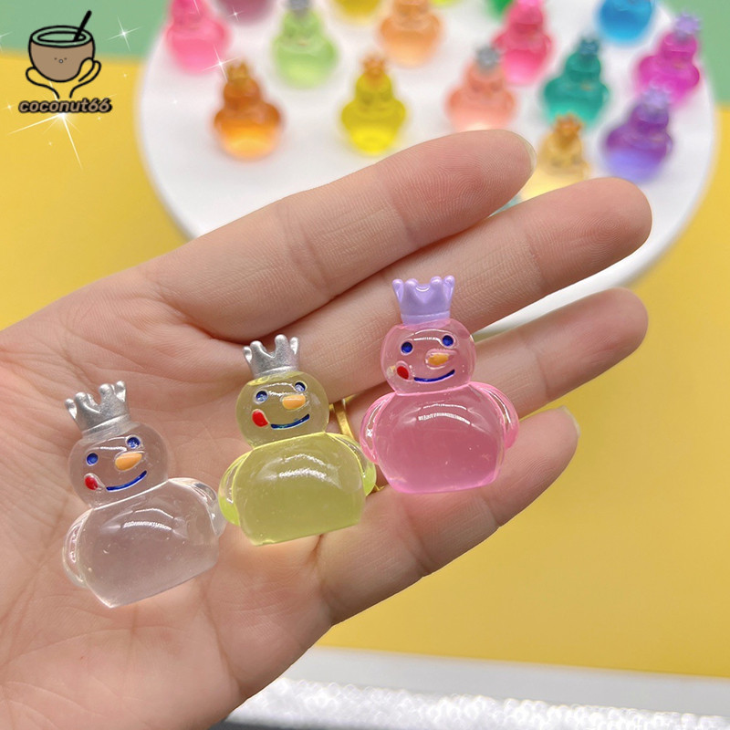 DIY อุปกรณ์น่ารักมินิจําลองหิมะเจ้าชายการ์ตูนตกแต่ง Mixue Ice City Mascot