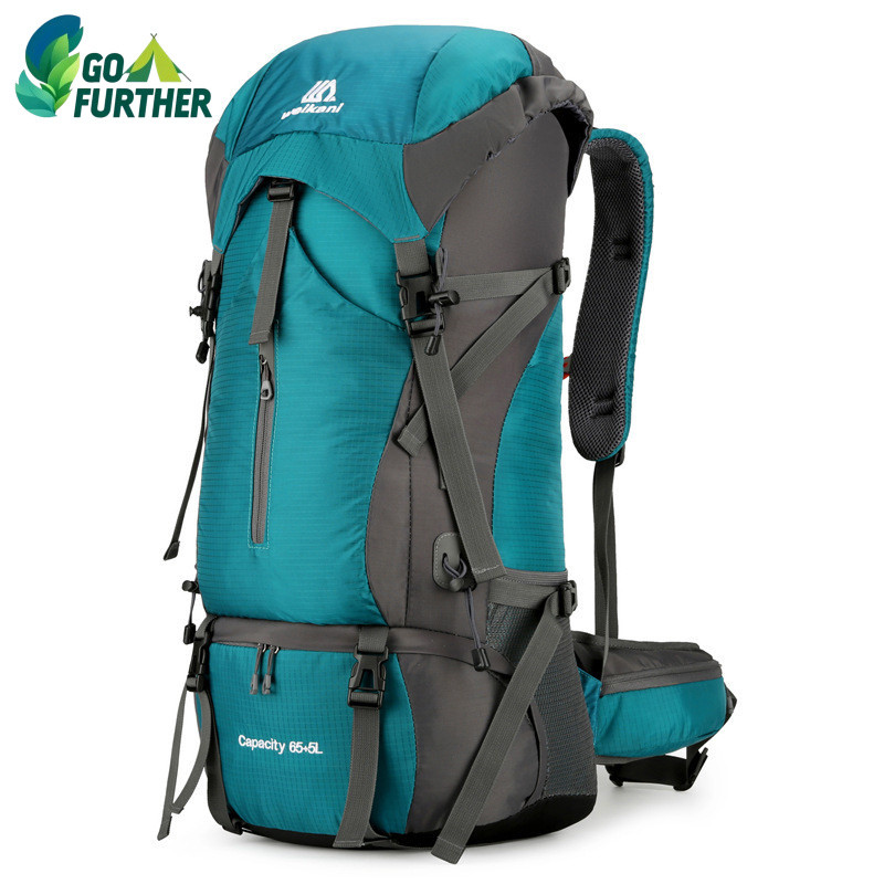 เป้สำหรับเดินป่า Weikani Backpack 70L น้ำหนักเบา 1.14kg สำหรับกีฬากลางแจ้ง ความจุขนาดใหญ่ ทนทาน กันน