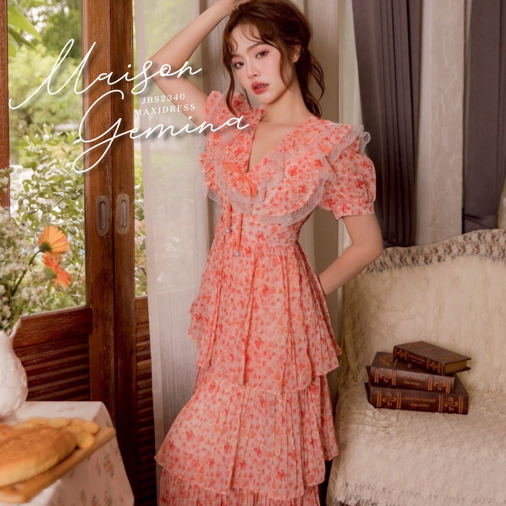 #JBS2340 Maison Gemina maxidress ราคา ถูกที่สุด ดีลบีเคเค