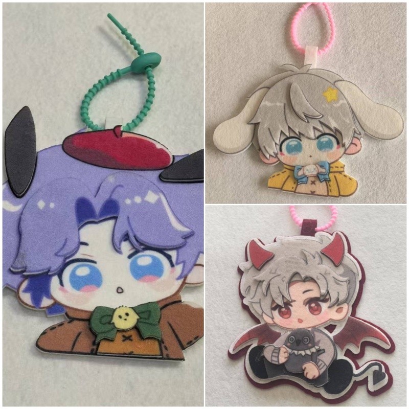 2025 Love และ Deepspace การ์ตูน Rafayel Xavier Sylus Qi Yu Shen Xinghui QinChe ไม่ใช่ทอเย็บปักถักร้อยพวงกุญแจจี้พวงกุญแจของขวัญวันวาเลนไทน์