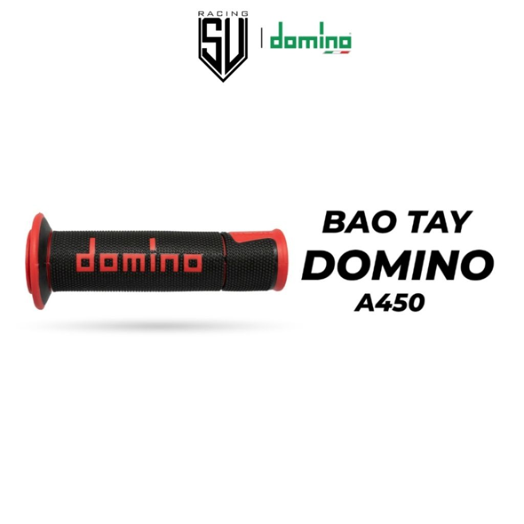 ถุงมือ Domino A450 - สีดํา/แดง