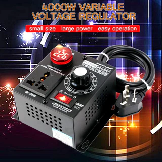 ดริมเมอร์ สวิตซ์หรี่ไฟ Dimmer เครื่องควบคุมแรงดันไฟฟ้า 4000W AC 220V SCRมอเตอร์ควบคุมความพัดลม ตัวควบคุมแรงดัน
