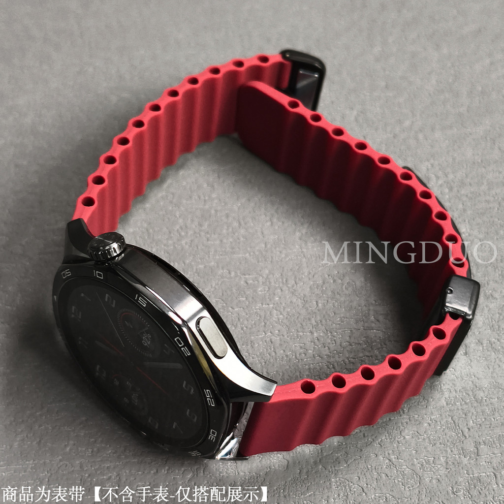 สายรัดข้อมือซิลิโคน 22 มม. เหมาะสําหรับ Huawei Watch gt5/gt4/gt3/gt2/gt5pro 46 มม.กีฬาหัวเข็มขัดแม่เหล็ก watch4/PRO สายคล้อง 20 มม.Universal - รูปที่ 4