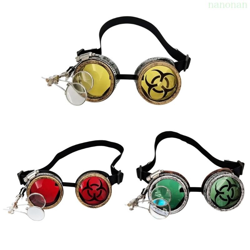 Nan Gothic Glasses Steampunk Goggles หน้ากากฮาโลวีน Steampunk Accessories