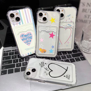 Card Holder เคส For iPhone 15 11 13 14 16 17 Pro Max 12 XR Air X Xs 7 8 Plus 16promax 15promax TPU เคสโทรศัพท์มือถือ