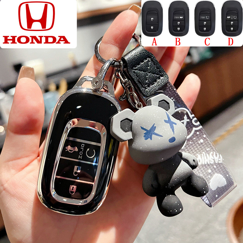 ฝาครอบกุญแจรถฮอนด้า 2/3/4 เหมาะสําหรับ Honda CRV/HRV/Civic/City/Accord รถสมาร์ทเปลือกกุญแจรีโมท