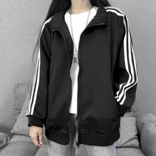 เสื้อแขนยาว คาร์ดิแกนซิปแขนยาว สไตล์สปอร์ต