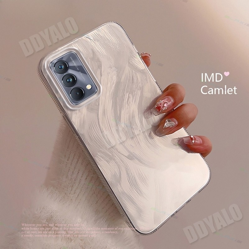 ปลอกหรูหราสําหรับrealme GT Master Editionเคสโทรศัพท์Simple Feather Water Wavesรูปแบบนุ่มลื่นกันกระแทกปกหลังIMD