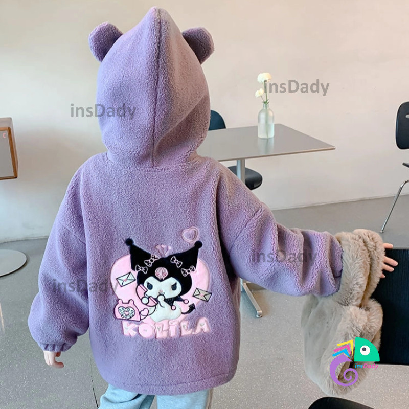 สาวการ์ตูนปุยเสื้อฤดูหนาวใหม่หนาคลุมด้วยผ้าเสื้อผ้าเด็ก