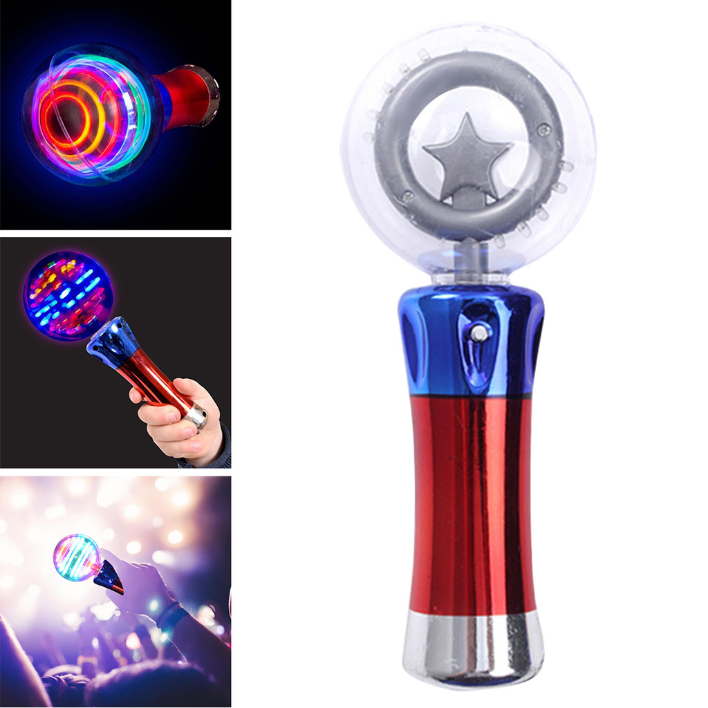 Round Ball Glow Sticks Light Up Spinning Wand Stick Party Supplies แท่งเรืองแสงของเล่น Light Show Favor ของขวัญฮาโลวีน