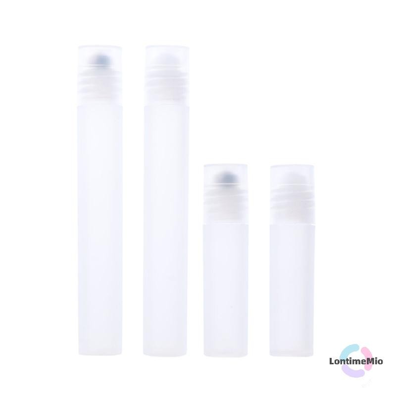 LontimeMio] 5/8/10ml ขวดลูกกลิ้งม้วนที่ว่างเปล่าบนพลาสติกสแตนเลสของเหลวคอนเทนเนอร์น้ํามันขวดรีฟิลผู้ถือใหม่