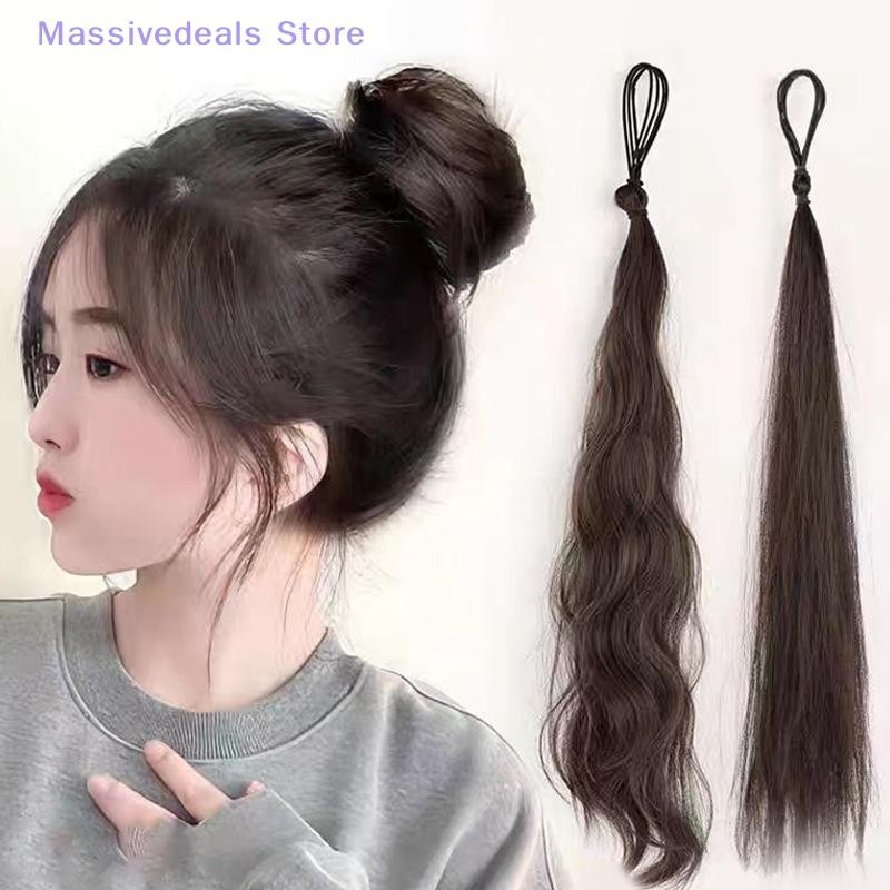 Massivedeals Self-winding Hair Bundle Ball Head Wig One-piece Hair Coil Artifact High Skull Top Extra Wig Bag ใหม่