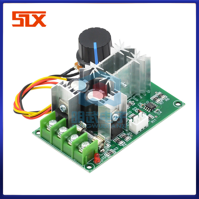 Dc มอเตอร์ควบคุมความเร็ว 12V24V36V48V โมดูลไดรฟ์กําลังสูง PWM Controller 20A ตัวควบคุมปัจจุบัน