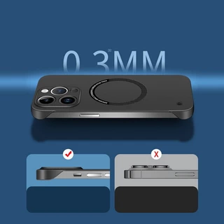 สําหรับ Xiaomi 12 12S 12T Pro Frameless ไร้สายชาร์จแม่เหล็ก Ultra Thin Matte โทรศัพท์ Hard Cover Case